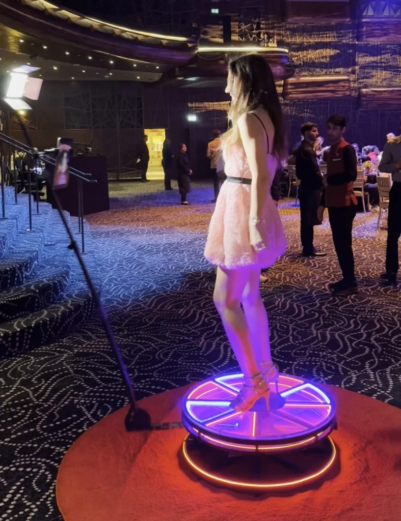 360 video booth in Dubai event