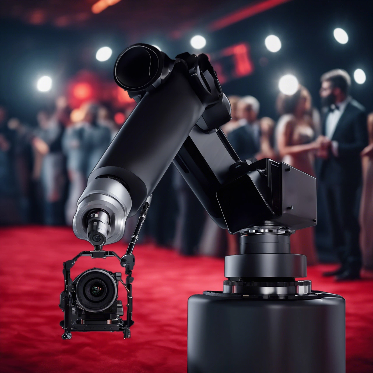 Glam Bot video booth with red carpet
